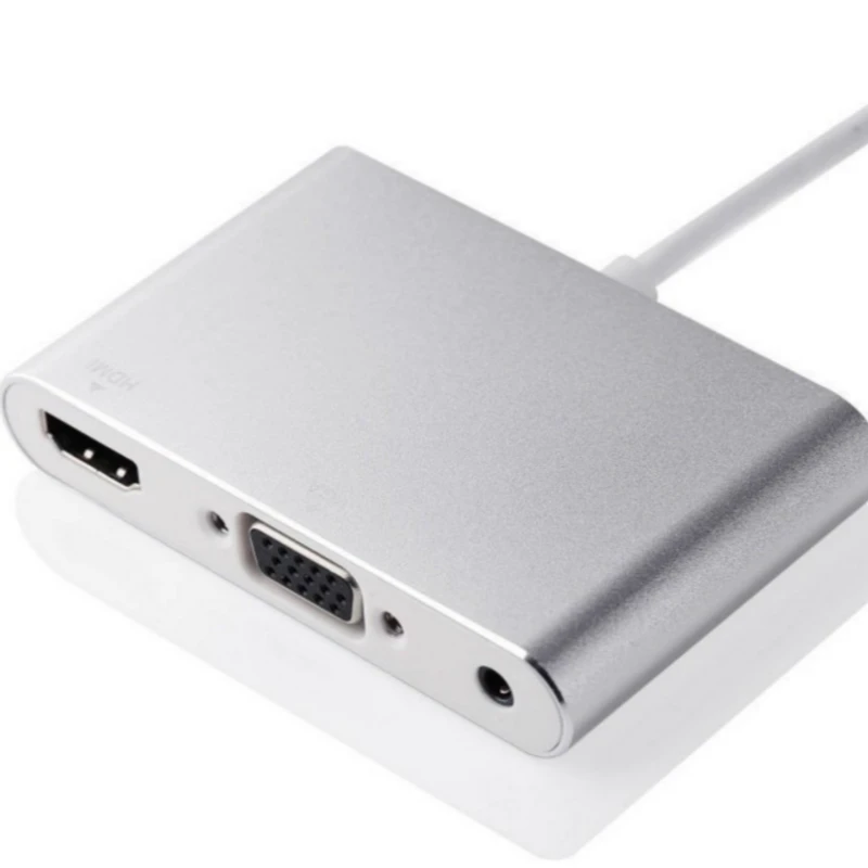 Elistooop переходник с подсветкой на HDMI VGA разъем аудио ТВ адаптер кабель