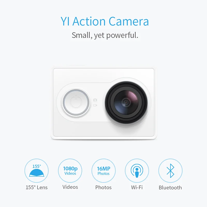 [International Edition]XIAOMI Xiaoyi YI Action Camera WiFi BT4.0 16MP 3D Noise Reduction 60FPS Ambarella A7LS Sports Camera 