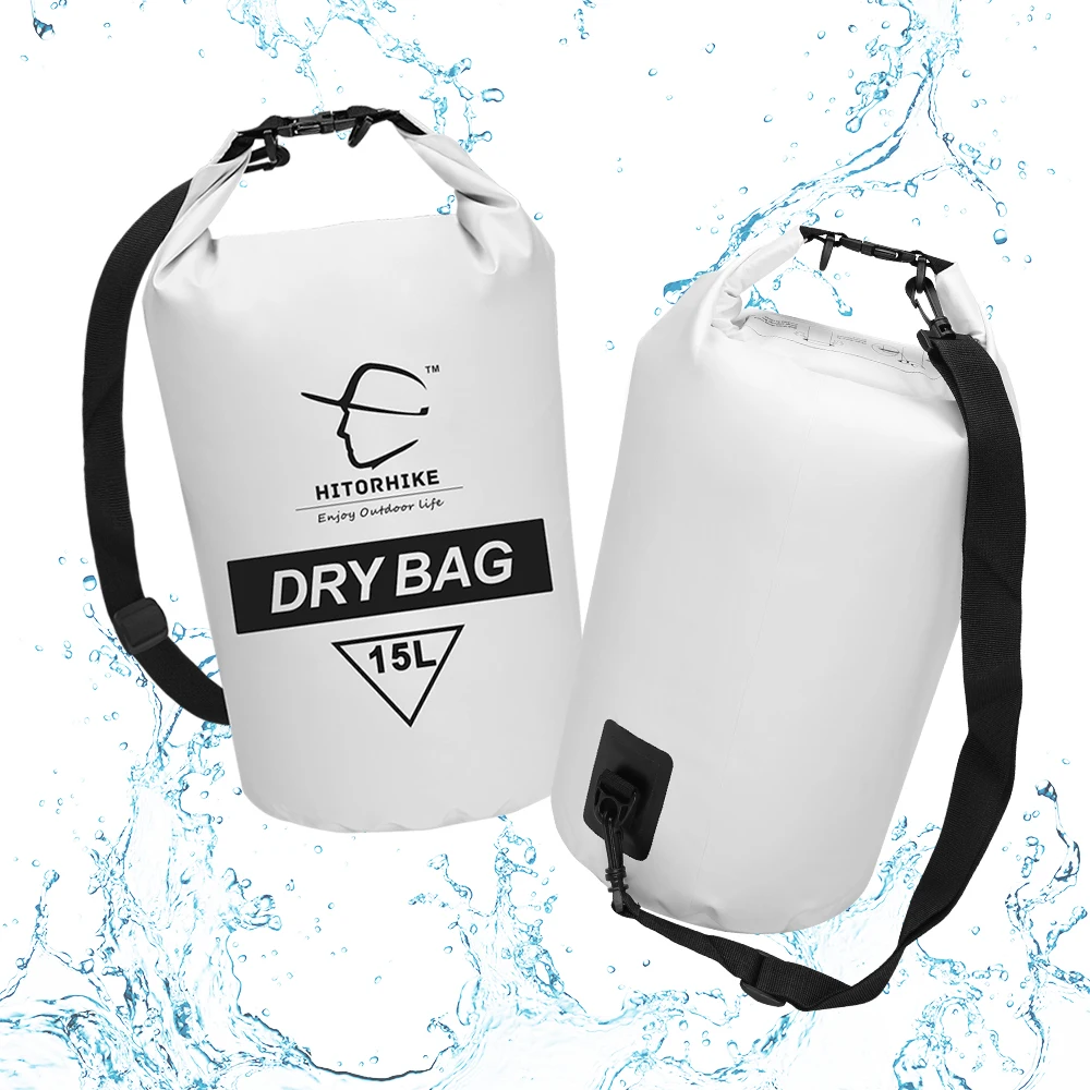 Waterproof 10L 15L Dry Bag Kayak For Canoe Hiking Camping Fishing Beach Sack Bag