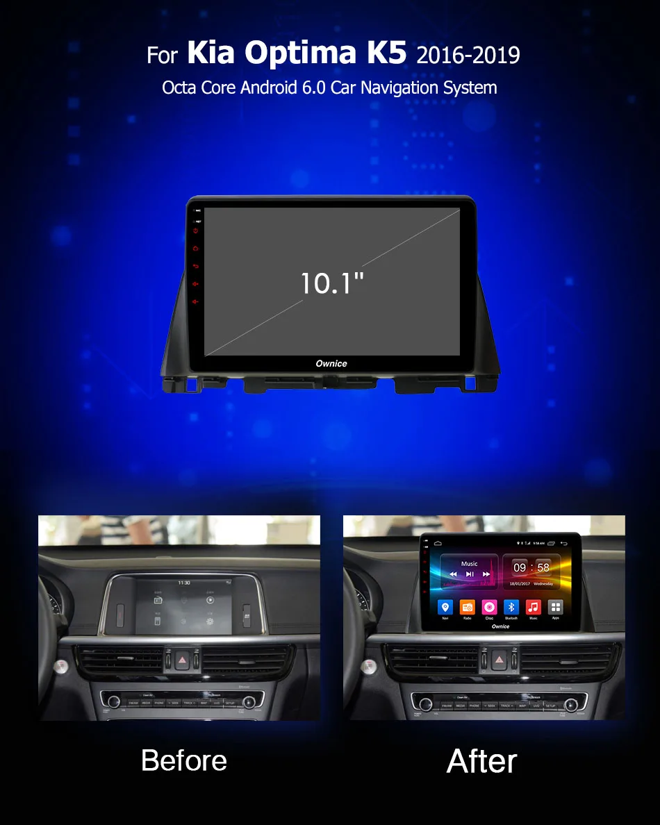 Sale Ownice K1 K2 K3 K5 K6 10.1" Android 9.0 8 Core Car DVD for KIA K5 Optima 2011 - 2016 GPS Radio player 360 Panorama DSP 4G LTE 1