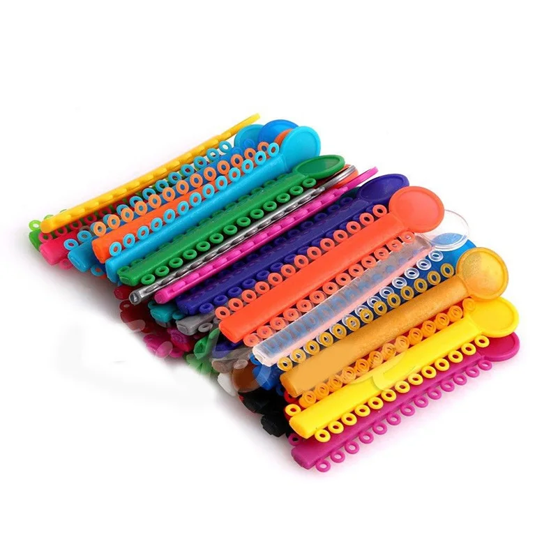 40pcs/set Dental Orthodontic Materials Ligature Ties Colorful Rubber