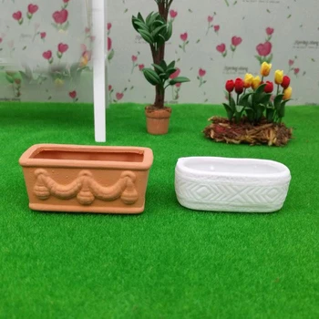 

G05-X4646 children baby gift Toy 1:12 Dollhouse mini Furniture Miniature rement garden flower pot 2pcs/set