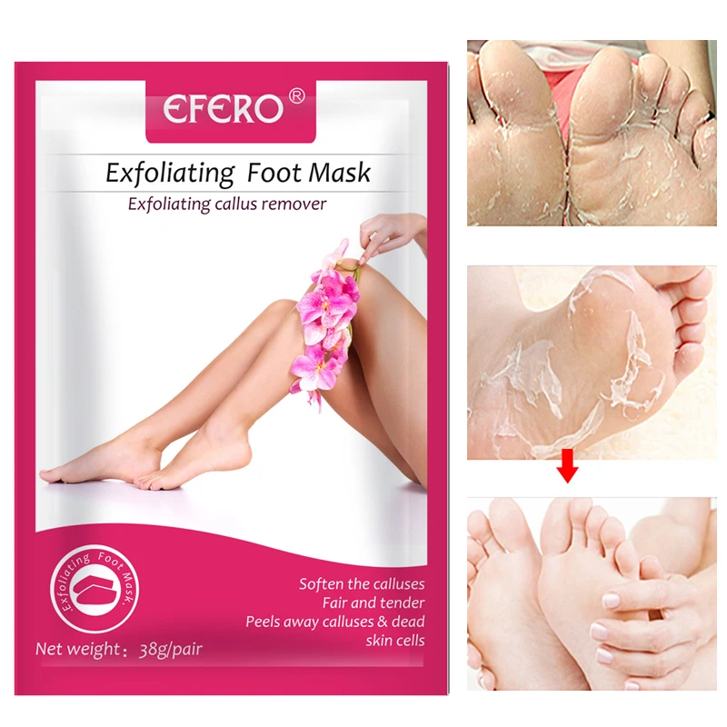 efero 6Pair Rose Peeling Foot Mask for Legs Feet Mask Exfoliating Socks