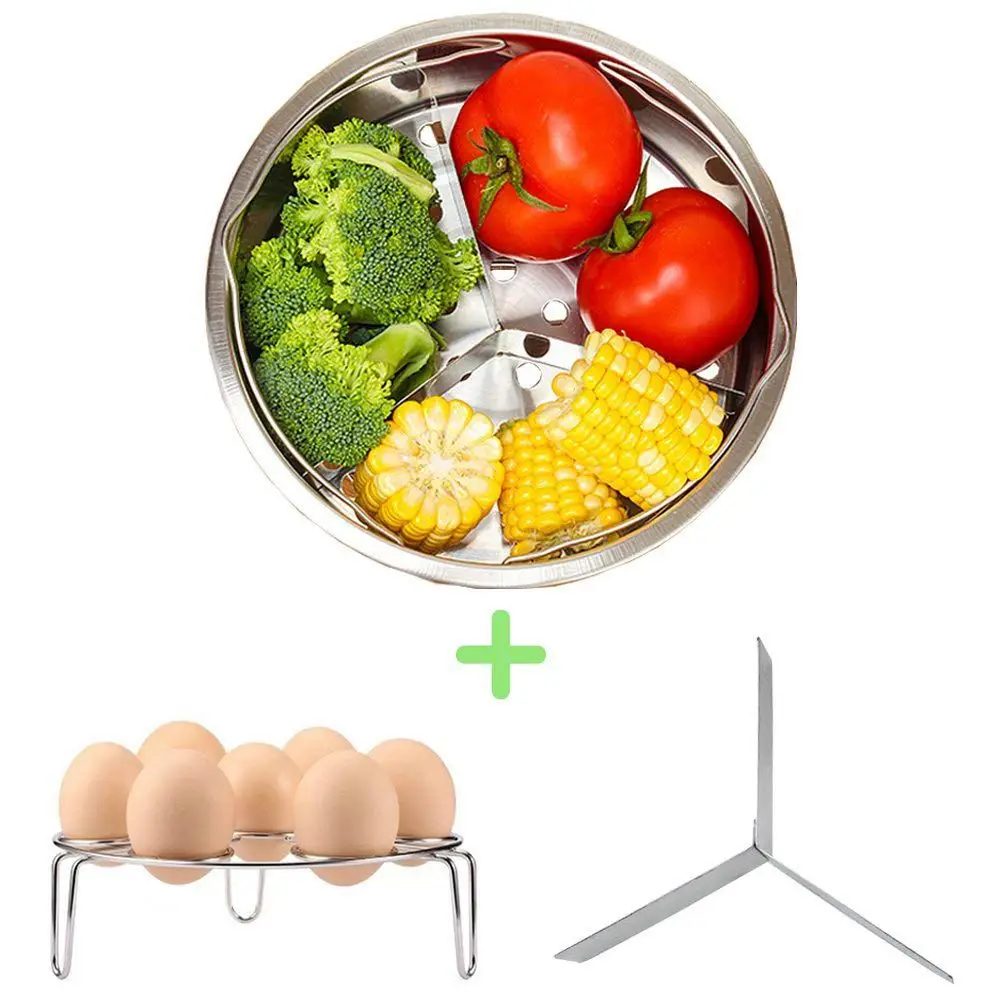 

Hot Sale Versatile Steamer Basket for Instant Pot Accessories 6 Qt 8 Quart with Pressure Cooker Egg Rack Trivet