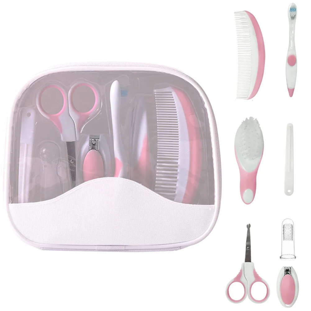 7Pcs/set Baby Grooming Nail Clipper Manicure Set Portable Comb Health Care Sets Newborn Tool Kits Safety Cutter | Мать и ребенок