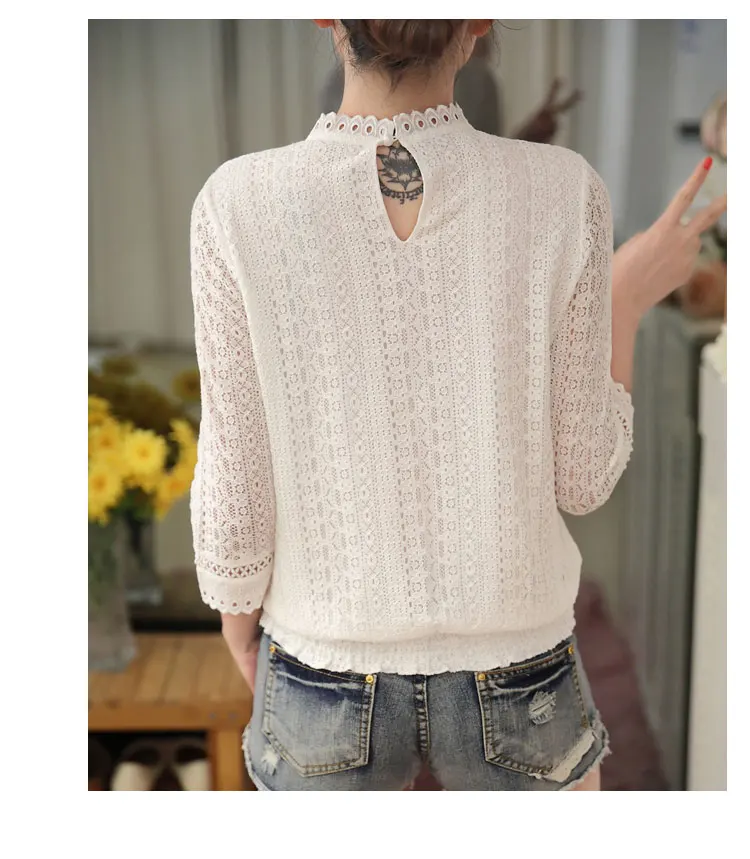 Hollow Out Lace Blouse