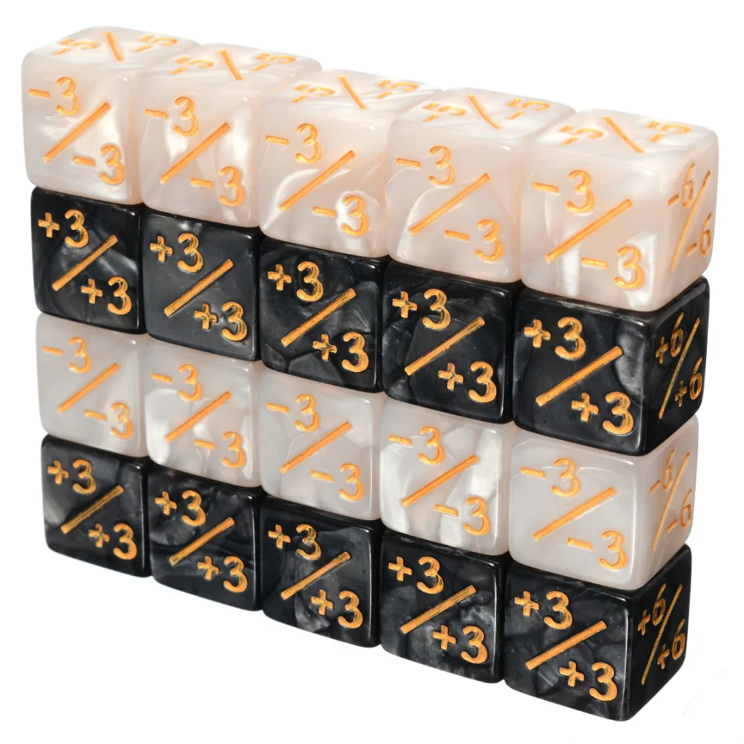 New Arrival 10Pcs/set 16mm 6 Sided +1/-1 Kids Counting Dice Interesting Gaming Party Bar Dices