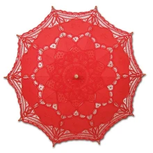 Зонт от солнца с кружевами хлопок вышивка кружева Зонтик Свадебные украшения зонтик многоцветный