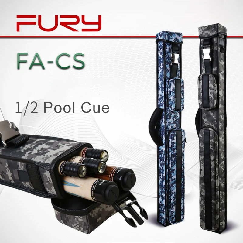 FURY High-end 1/2 Pool Cue Case 5 Holes Pool Stick Kit Carrying Bag Billiard Kit Case Protection Billiard Cue Case Durable Bag