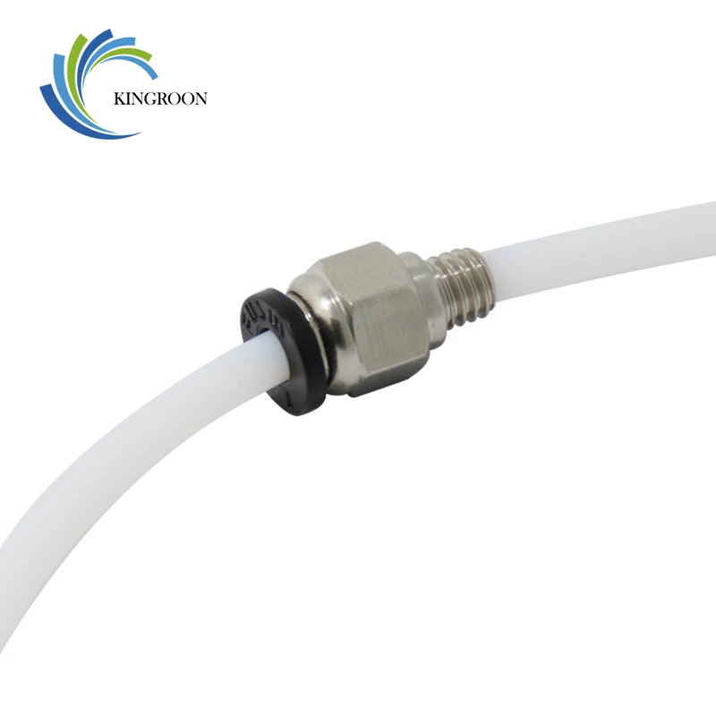 2 قطع PC4-M6 الهوائية موصلات مستقيم الهواء تركيبات ل تفلون أنبوب 4 ملليمتر Hotend الطارد 3D الطابعات أجزاء سريعة M6 جزء مشترك