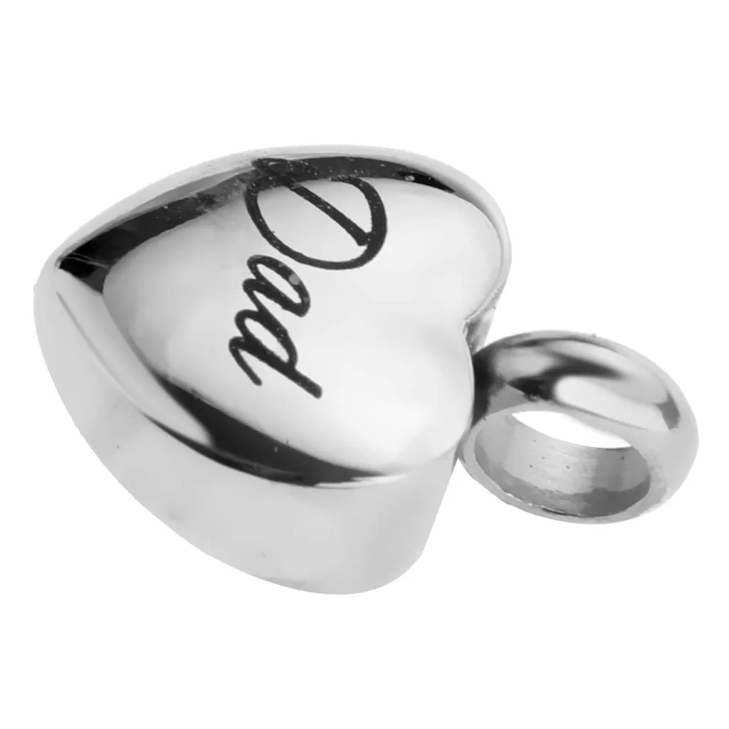 Stainless Steel Love Heart Urn Pendant Memorial Cremation Ash Holder Dad/Mom/Husband/Wife/Brother/Sister