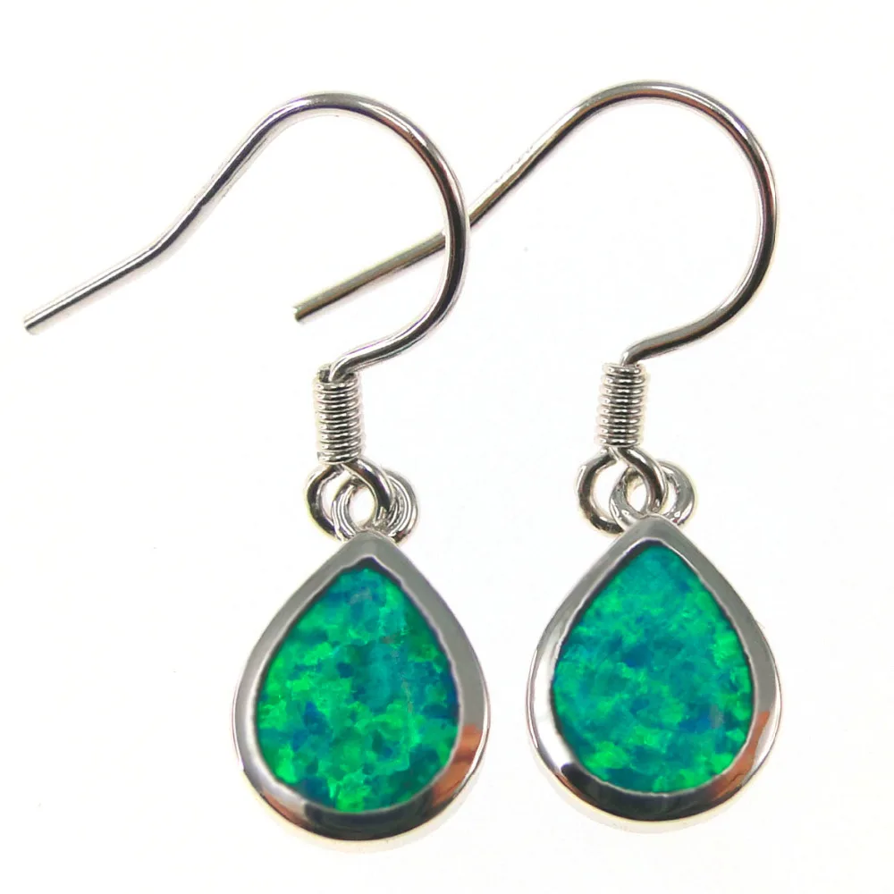 

Water Drop Fashion Earrings for Woman Blue/Pink/White/Green Fire Opal Dangle Drop Earrings Party Earring
