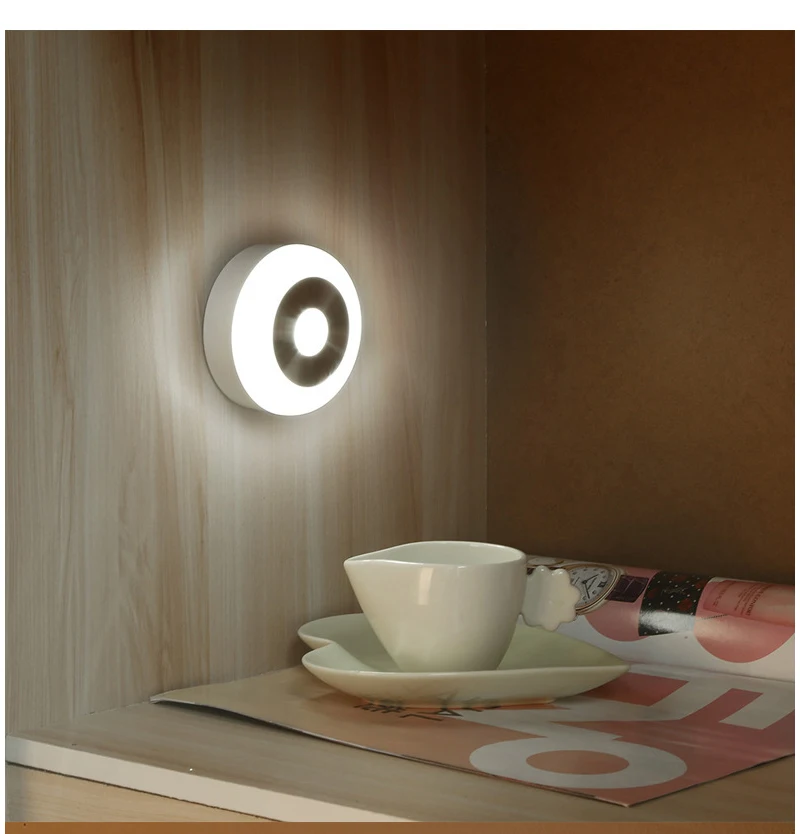  Woodpow LED PIR Body Motion Sensor Night Light AA Rechargeable Induction Lamp Infrared Sensing For Closet Wall Cabinet Corridor (11)