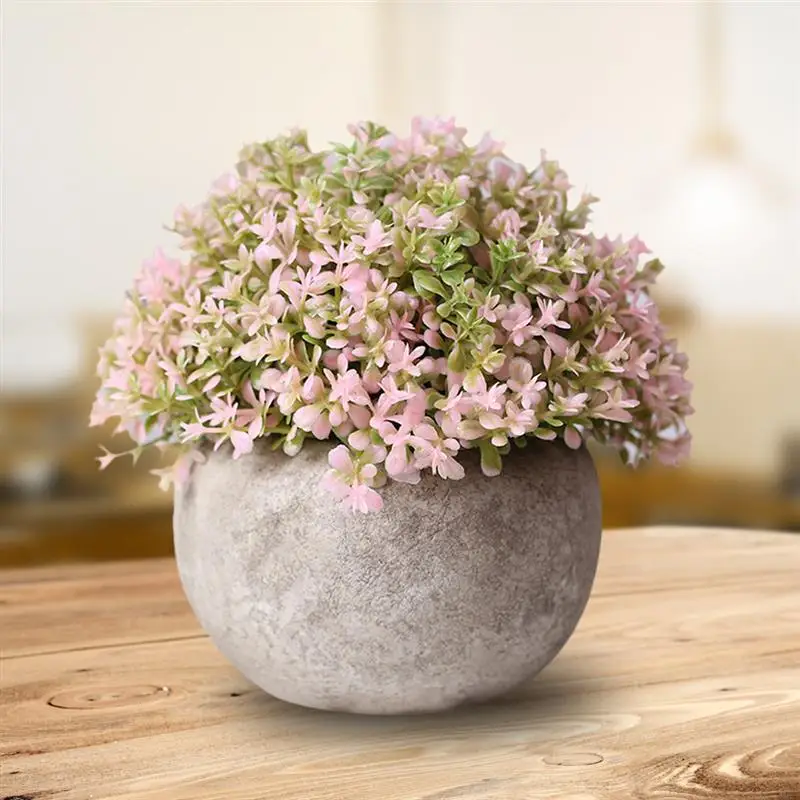 Artificial Plant Vintage Plastic Potted Green Fake Plant Decor Plant Artificial Planters Indoor