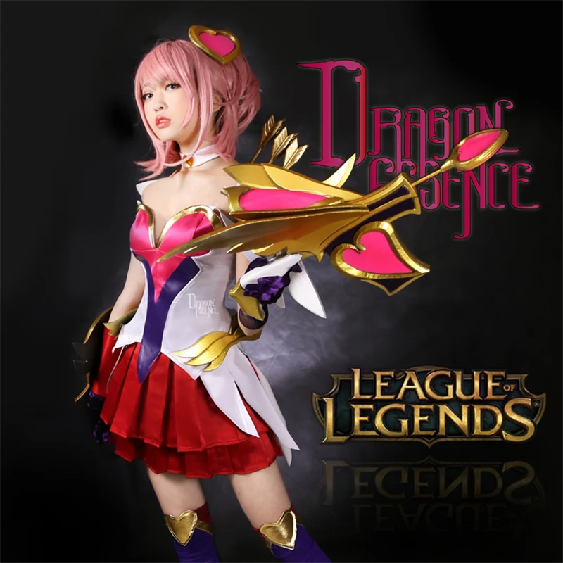 

Custom Made Game LOL Demacia Quinn Valentine's day limited Cosplay Costume Women Red Dress For Christmas Party Uniforms Sets