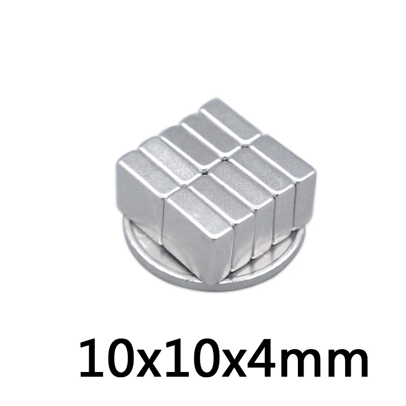 10 шт./лот F 10x10x4 мм N35 сильный площади Неодимовый редкоземельных магнитов 10*10*4 мм неодимовые магниты 10 мм х 10 мм х 4 мм