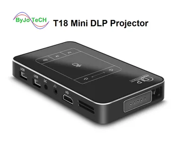 

ByJoTeCH T18 DLP Mini Projector Android 4.4 WIFI 1G RAM 32G ROM Projector Touch Pad Battery 5000mAh Bluetooth