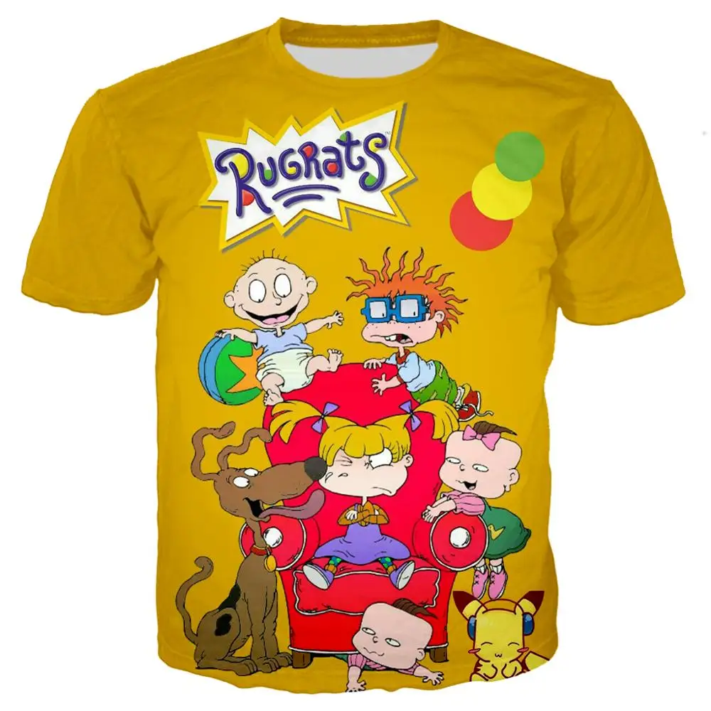 

Kids Cartoon 3D t-shirts Anime Rugrats Print Cute Baby boy tshirt Girl's summer breathable tees Chiildren's clothing kawaii tops