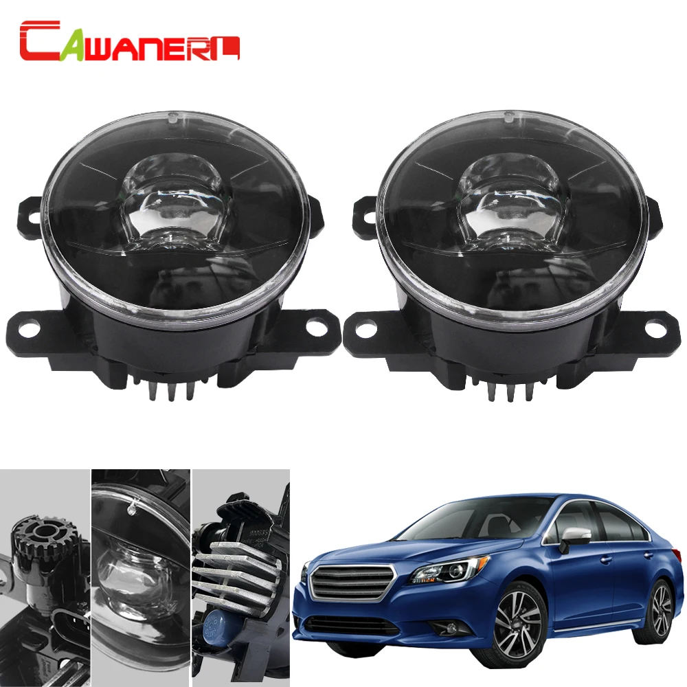 

Cawanerl Car Fog Light 4000LM LED Lens Devil Eye Daytime Running Light H11 Socket 12V Styling For Subaru Legacy 2010 2011 2012