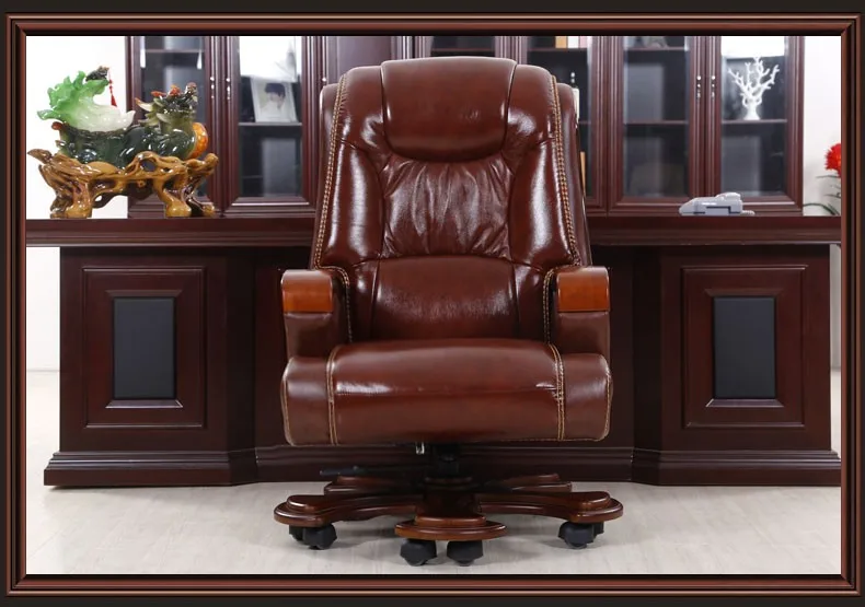 Внутренний высокая - класс кожа босса кресло массаж могут откладывать компьютерный стул кожа большого кресла