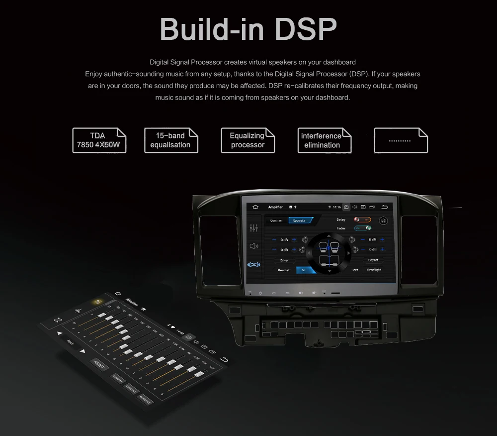 Perfect 10.2" IPS Android 9.0 multimedia player for Mitsubishi Lancer X EVO 10 headunit Radio Stereo GPS navigation built-in DSP HDMI 10