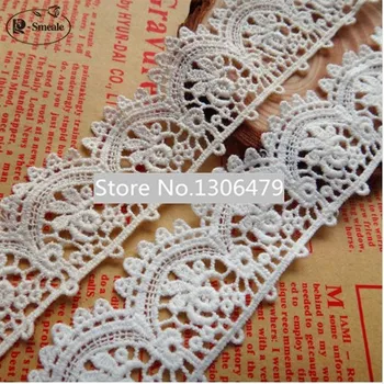 

10Yards / Lot Width 3cm 100% Cotton Embroidered Lace Fabric , DIY Handmade Materials Lace Trim Free Shipping RS678