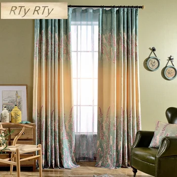 

Lavender Fancy Window Curtains for the Bedroom for Living Room Decorative Modern Curtains Drapes Tulle Ready Made