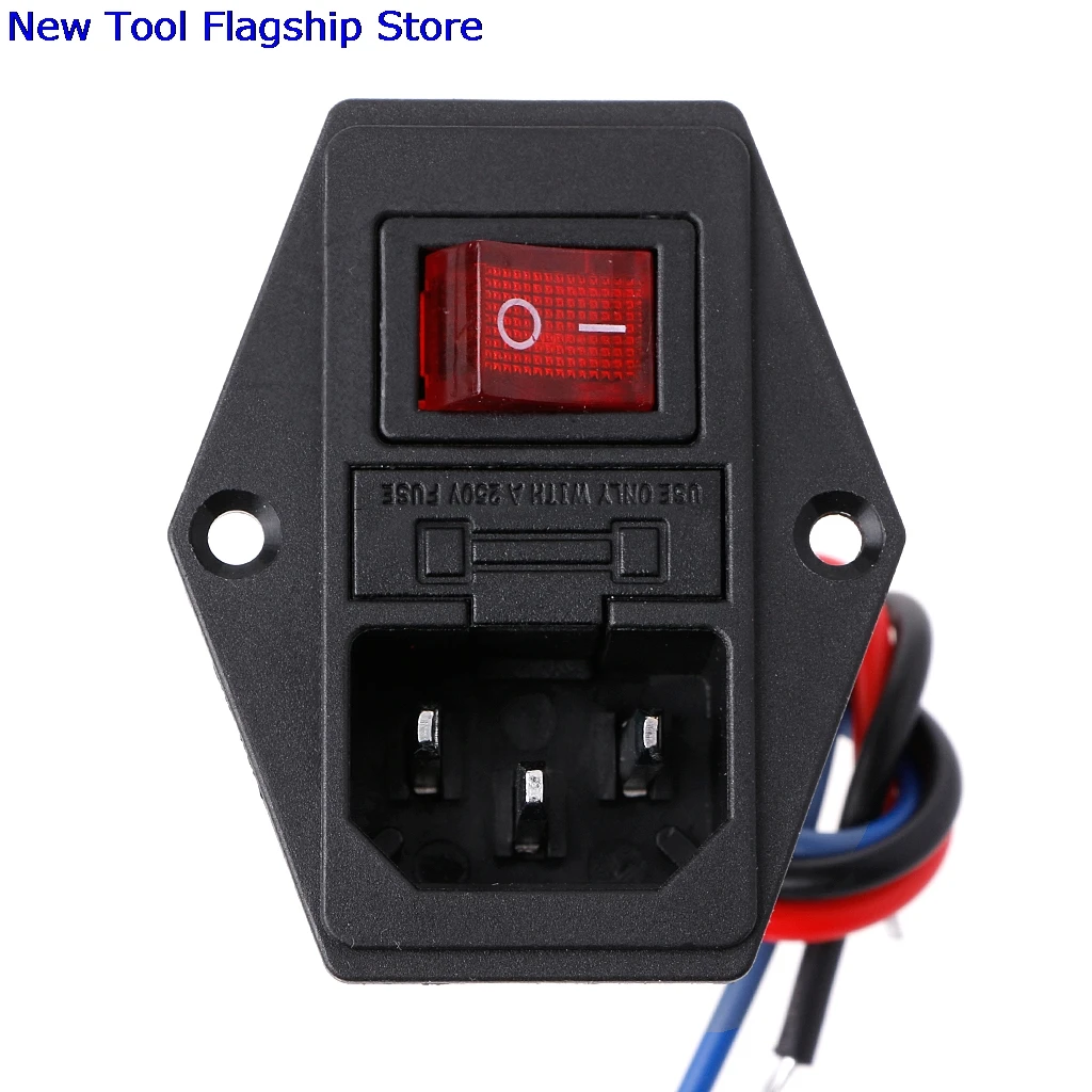 

3D Printer U-type Plug Power Supply Switch Adapter Socket with Switch and Fuse