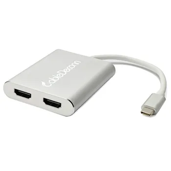 

USB C Adapter TYPE C to Double hdmi 4K Cable extend to different image for XiaoMi hp dell xps macbook pro