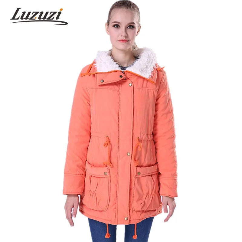 2017 Autumn Winter Jacket Coat Women Parka Solid Fleece