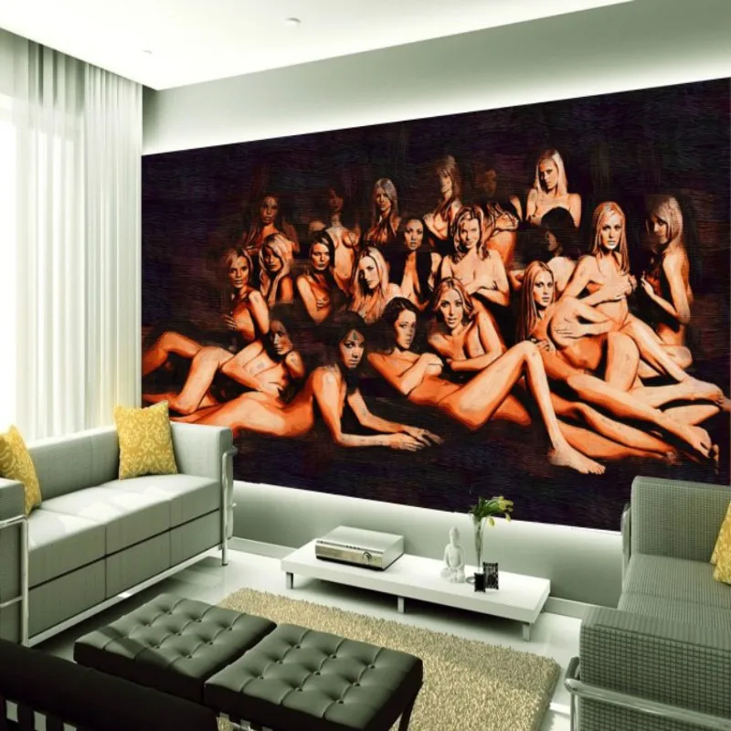 

3d mural wallpaper European girl 8d photo mural wall paper for living room Bar KTV hotel 3d mural