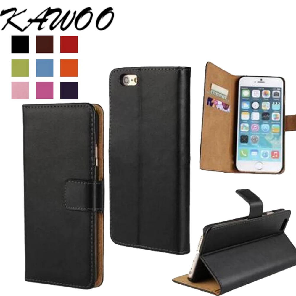 

New 6S/6S Plus Shell Flip Genuine Leather Wallet Card Slots Case Cover For iPhone 5 5C 5S SE 6 6S 4.7"For iPhone 7 7 Plus Bag