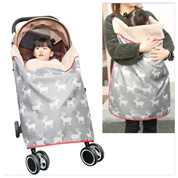 

Baby Stroller Blanket Fleece Lined Swaddling Bag Sleepsack Baby Carrier Blanket Toddler Stroller Blanket Pushchair Accessory