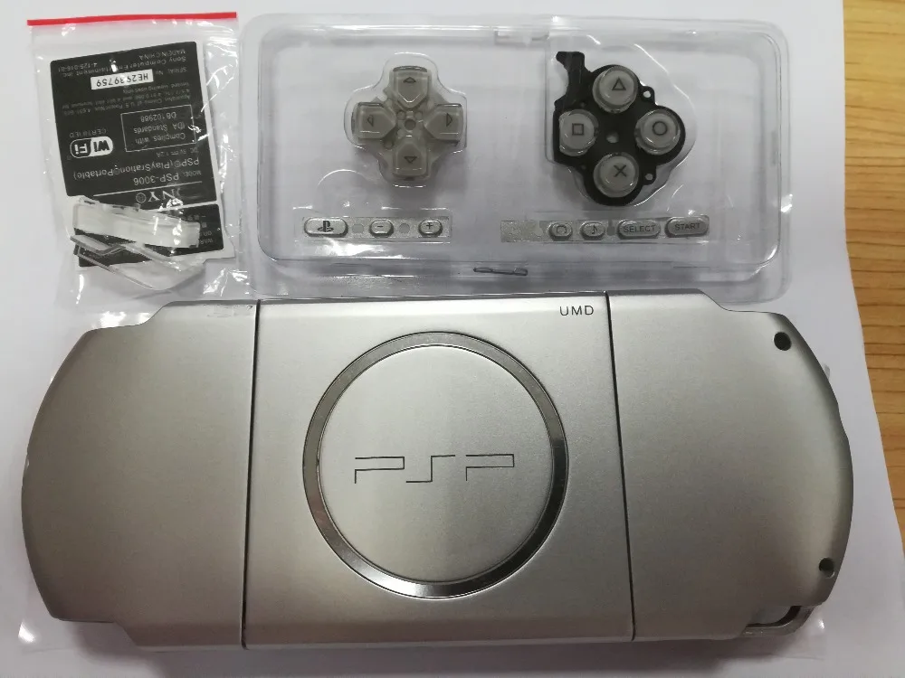 Silver-Color-Full-Set-Housing-Shell-Replacement-for-Sony-PSP3000-PSP-3000-Cover-Case-Game-Console