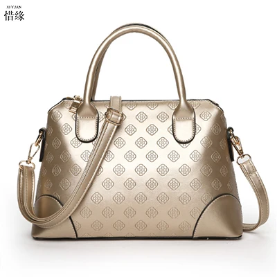 

XIYUAN BRAND Women PU gold Bag Fashion shoulder bag High Quality Handbag Casual Large Capacity Tote Female Vintage crossbody bag