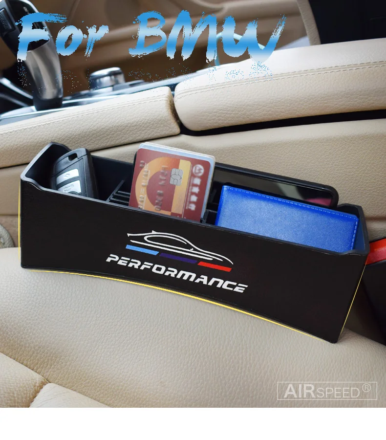 PU Leather Seat Storage Car Seat Gap Box for BMW X1 X3 X5 X6 F30 F20 E90 E92 F10 F18 F11 F07 GT Z4 F15 F16 F25 E60 G30 (1)