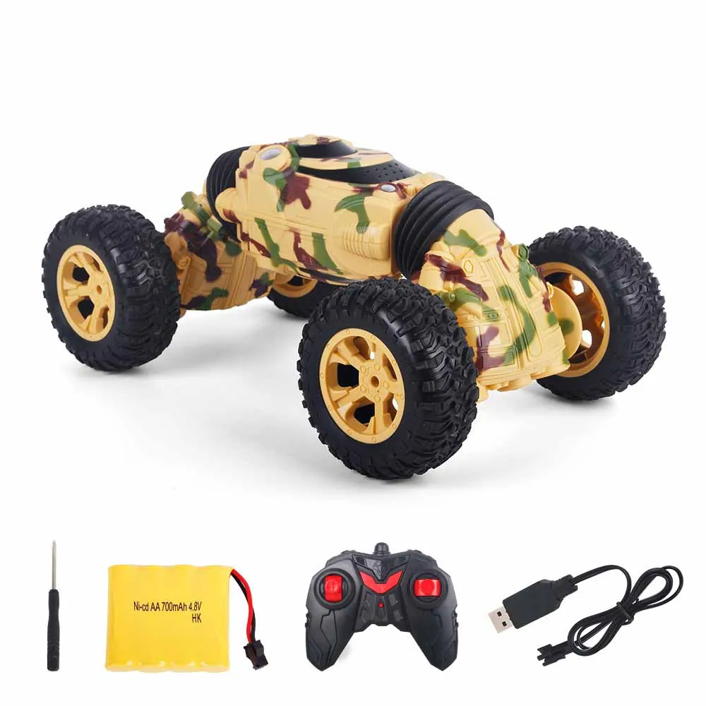 RC Car 4WD Truck Scale Double-sided 2.4GHz One Key Transformation All-terrain Vehicle Varanid Climbing Car Remote Control Toys