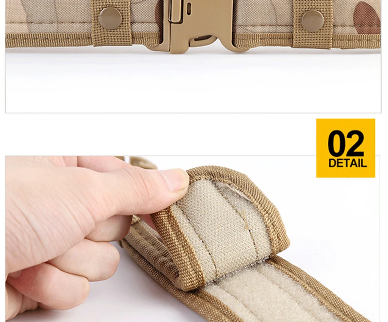 Combat 2 Inch Canvas Duty Tactical Sport Belt with Plastic Buckle Outdoor Military Army Fan Adjustable Hook & Loop Waistband (21)