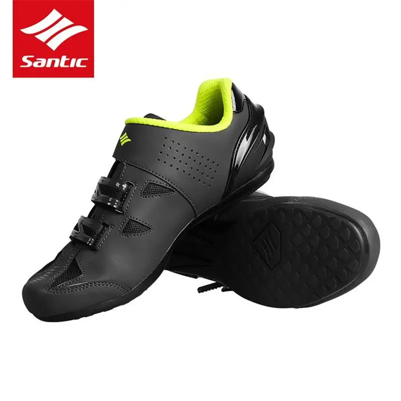 Zapatos de ciclismo SANTIC zapatillas transpirables para deportes al aire libre zapatos de bicicleta de carretera profesional antideslizantes equipo sin bloqueo suela de goma