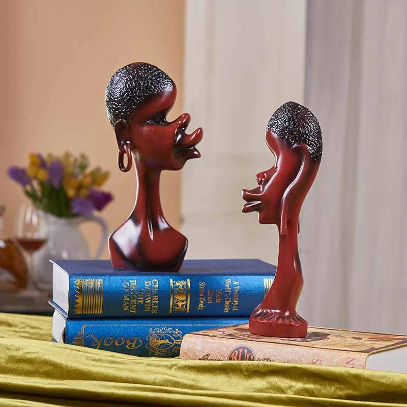 Us 63 05 35 Off Couple Decoration African Exotic Resin Crafts People Decorations Bedroom Creativity In Figurines Miniatures From Home Garden On