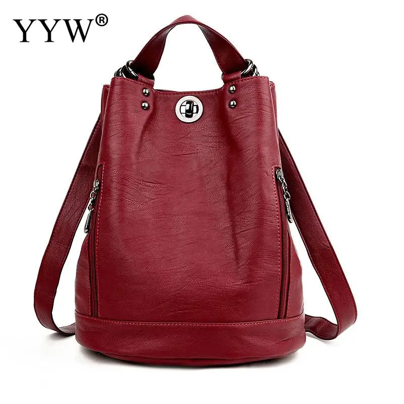 

2018 Fashion Women Backpack High Quality Pu Leather Backpacks For Lady Girls Female Travel Shoulder Bag Bagpack Mochila Black