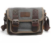 High Quality Men Women Messenger Bags Vintage Canvas Cowhide Leather Briefcase Travel Crossbody Shoulder Bag Portfolio Handbag