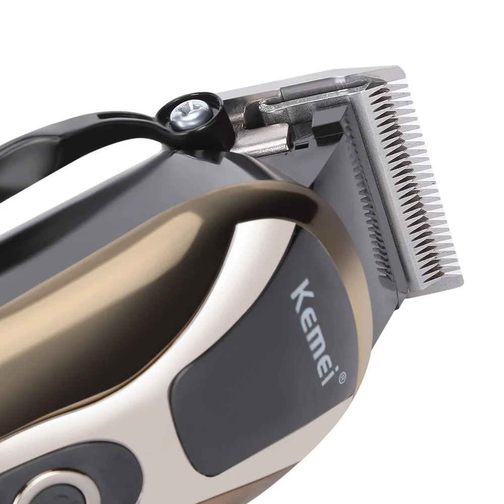 Kemei электрические триммеры для волос 110 v-240 v с турбонаддувом перезаряжаемая машинка для стрижки волос Регулируемая 5W машинка для стрижки волос