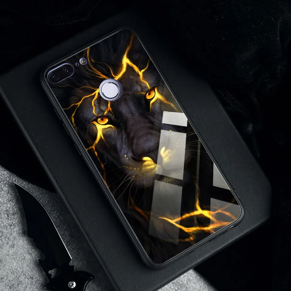 Luxury Tempered Glass Case For Huawei Honor 9 Lite 9 10 Animal Pattern Case on Huawei Mate 10 Lite P20 Lite Pro P Smart Enjoy 7s (15)