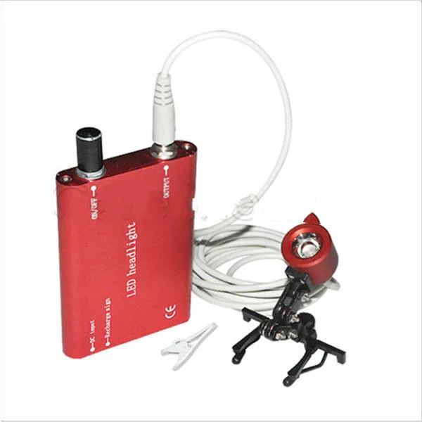 

Portable Red LED Head Light Lamp for Dental Surgical Medical Binocular Loupe with clip TY1