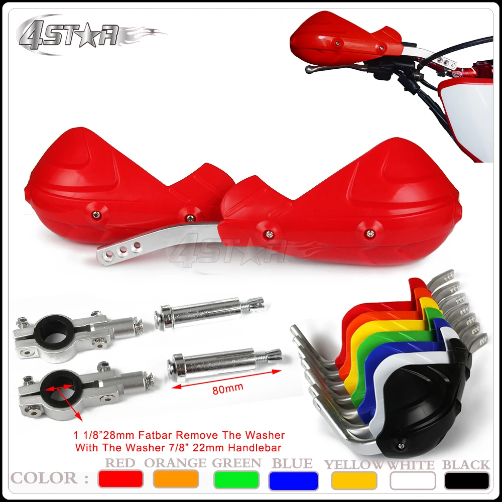 

Red Plastic Handle bar Handguard Hand Guards Protector Protection Fit Motorcycle Motocross Dirt Pit Bike CRF YZF KTM RMZ KLX KXF