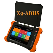 Новейшие CCTV мониторы тестера X9 8 дюймов H.265 4K ip-камера тестер 8MP TVI CVI 5MP AHD SDI CVBS камера тестер с кабелем трассировки