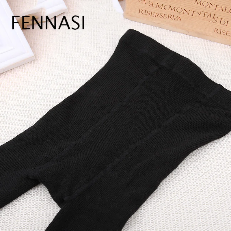 Женские хлопковые леггинсы FENNASI теплые в Вертикальную Полоску с высокой талией