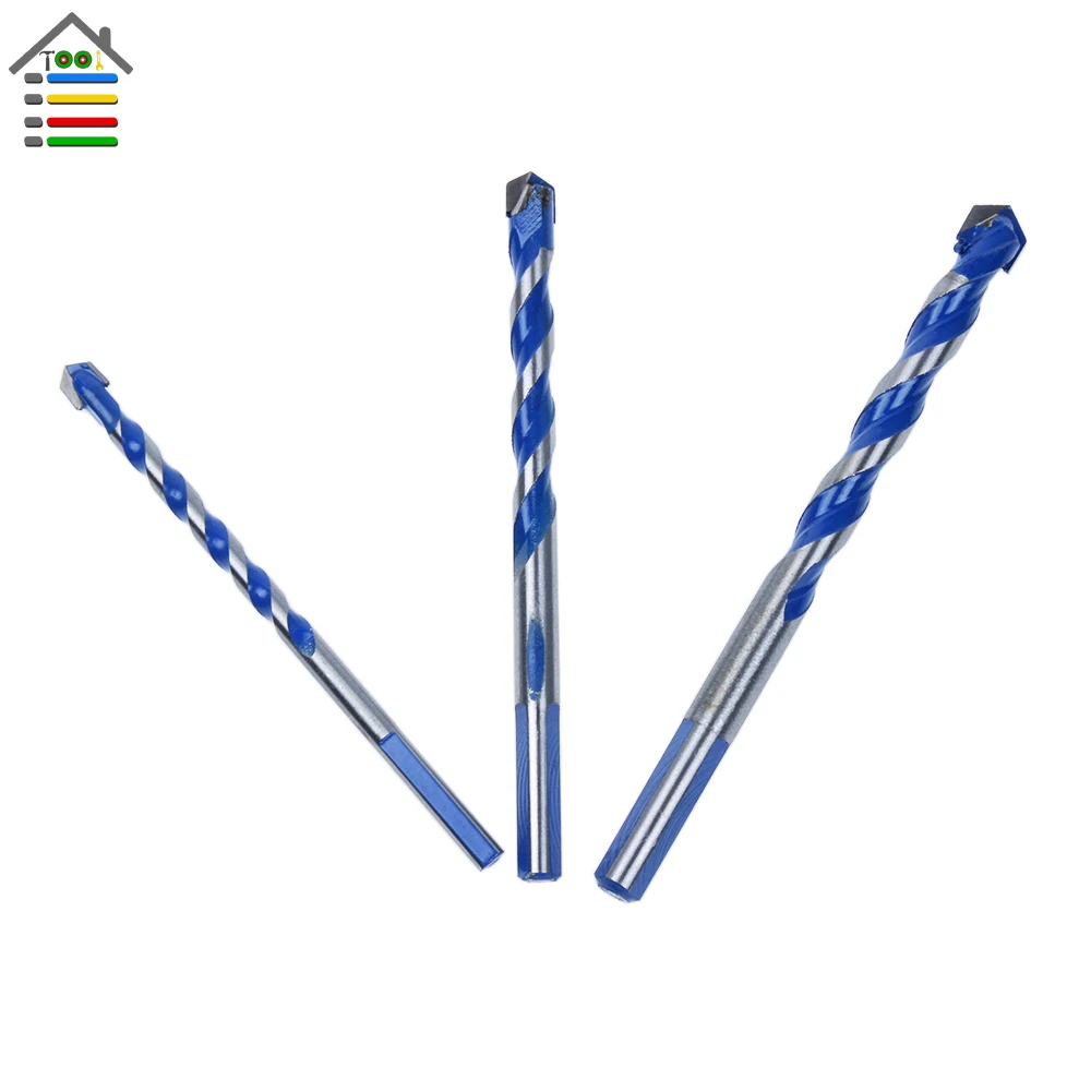3PCS Ceramic Tile Drill Bit Set 6 8 10mm Carbide Tip Masonry Concrete