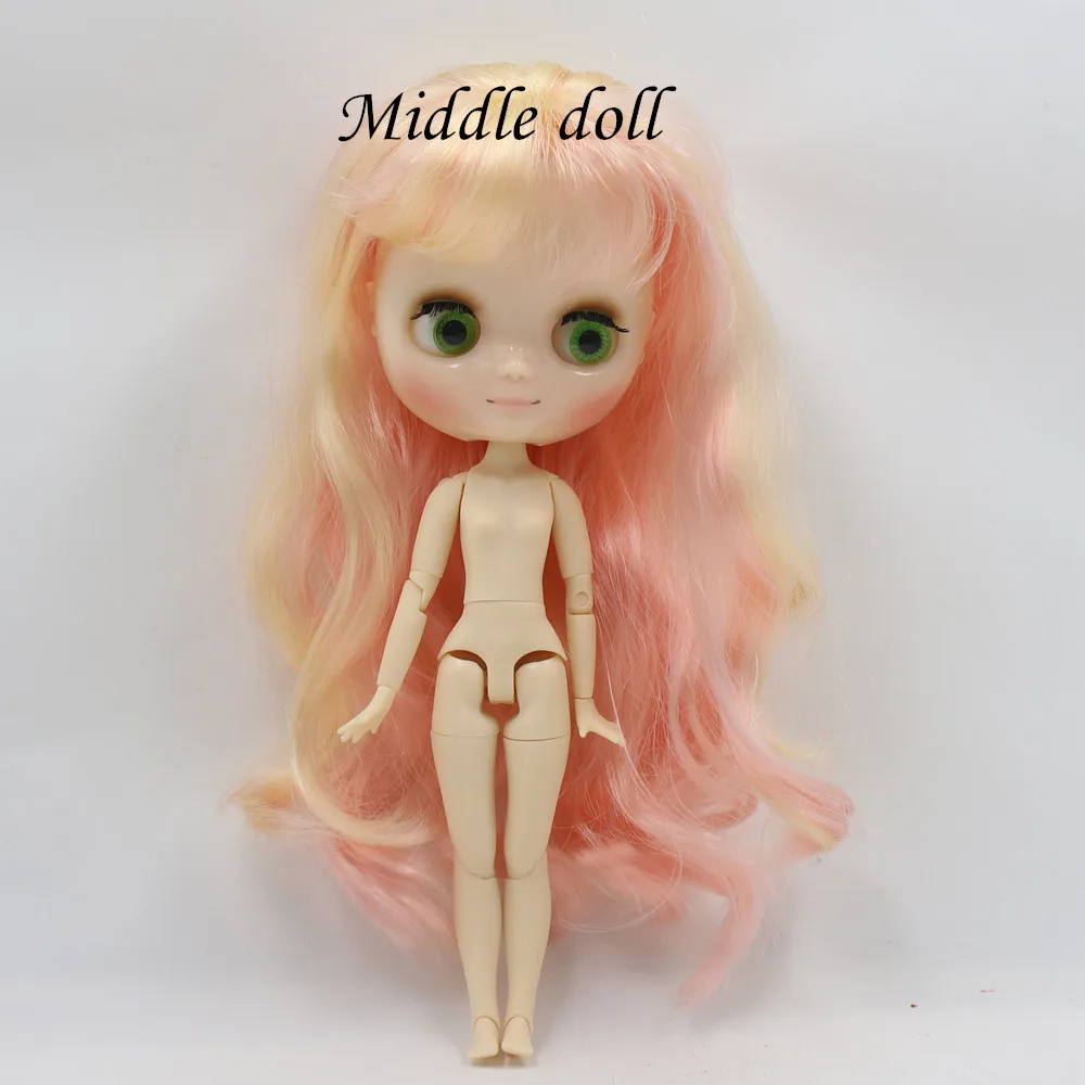 Фабрика blyth кукла bjd розовый цвет смесь золотые красочные длинные машинки для волос blyth кукла(30 см) кукла среднего размера(20 см) Мини-кукла(10 см - Цвет: middie doll